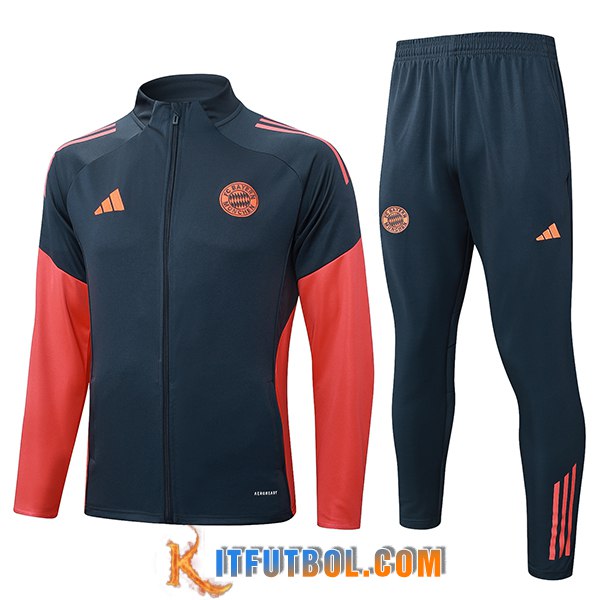 Chandal Equipos De Futbol Chaquetas Bayern Munich Gris/Naranja 2025/2026