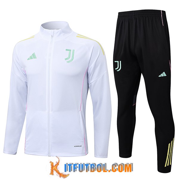 Chandal Equipos De Futbol Chaquetas Juventus Blanco/Amarillo 2025/2026