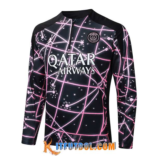 Sudadera De Entrenamiento PSG Negro/Rosa 2025/2026