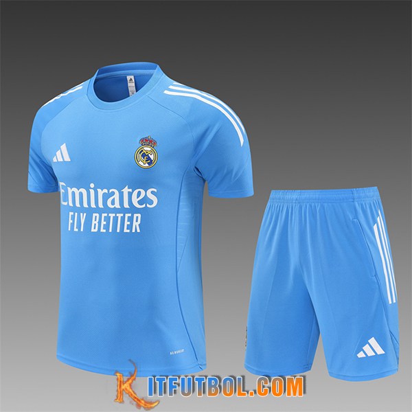 Camiseta Entrenamiento Real Madrid Ninos Azul Claro 2025/2026