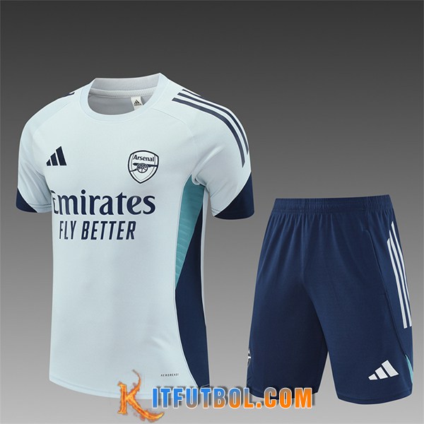Camiseta Entrenamiento Arsenal Ninos Gris/Azul 2025/2026