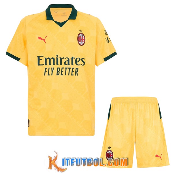 Nueva Camisetas De Futbol AC Milan Ninos Tercera 2025/2026
