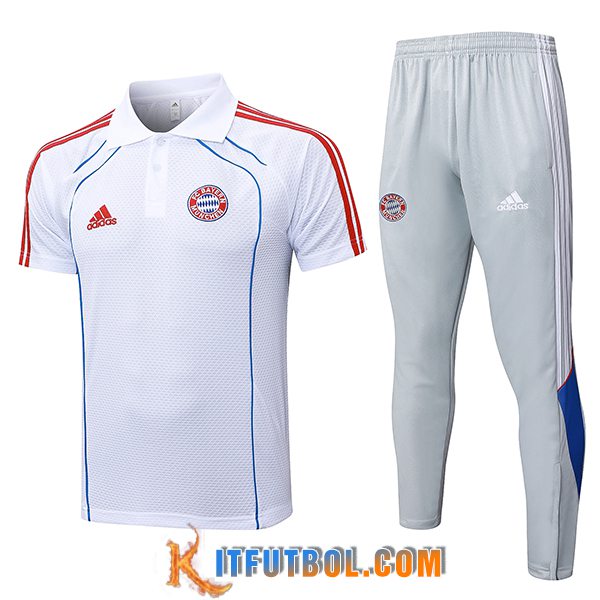 Camiseta Polo Bayern Munich Blanco/Rojo/Azul 2025/2026