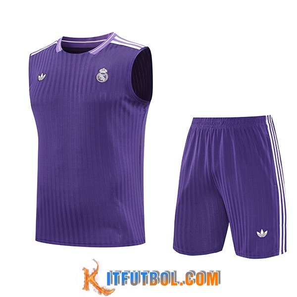 Camiseta Entrenamiento sin mangas Real Madrid Violeta/Blanco 2025/2026
