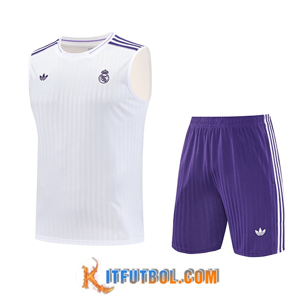 Camiseta Entrenamiento sin mangas Real Madrid Blanco/Violeta 2025/2026