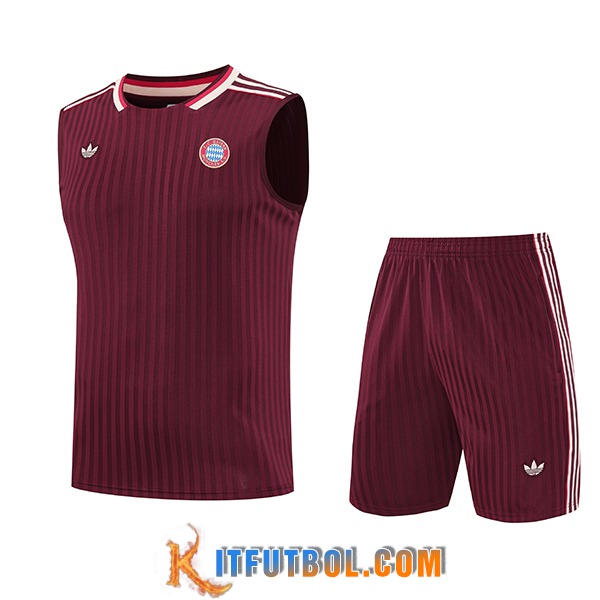 Camiseta Entrenamiento sin mangas Bayern Munich Rojo/Blanco 2025/2026
