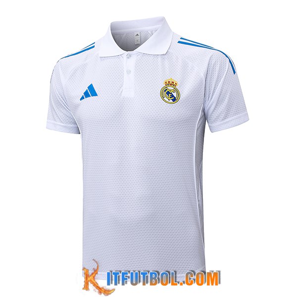 Camiseta Polo Real Madrid Blanco/Azul 2025/2026