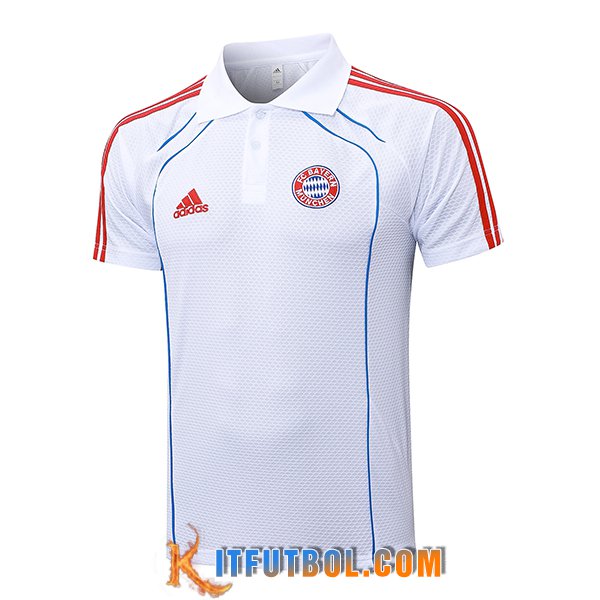 Camiseta Polo Bayern Munich Blanco/Rojo/Azul 2025/2026