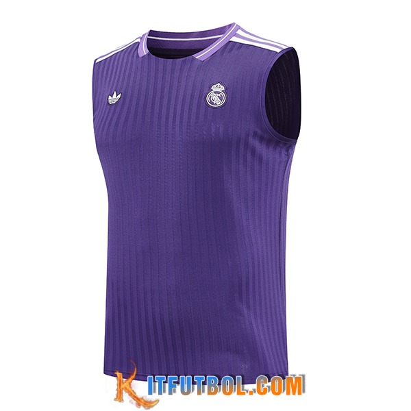 Chalecos De Futbol Real Madrid Violeta/Blanco 2025/2026