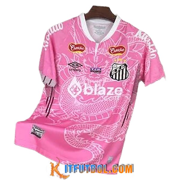Camiseta Entrenamiento Santos Rosa/Blanco 2025/2026