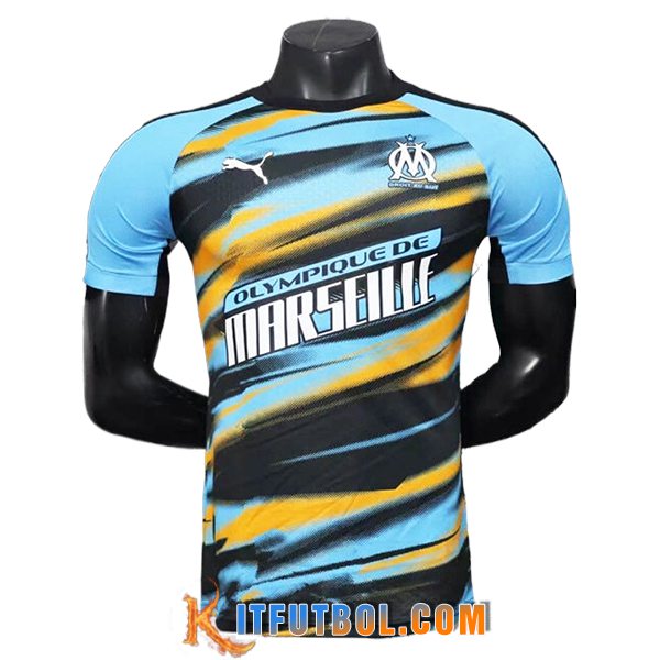 Camiseta Entrenamiento Marsella Azul/Negro/Amarillo 2025/2026