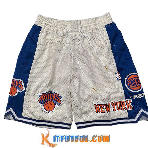 Cortos NBA New York Knicks 2025/26 Beige/Azul/Naranja