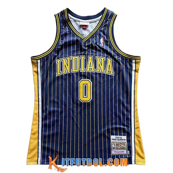 Camisetas NBA Indiana Pacers (HALIBURTON #0) 2025/26 Azul/Amarillo/Blanco