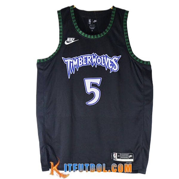 Camisetas NBA Minnesota Timberwolves (EDWARDS #5) 2025/26 Negro/Verde