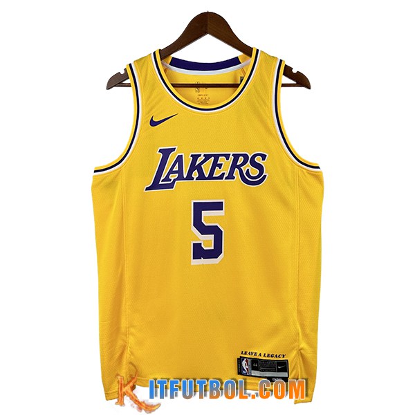 Camisetas NBA Los Angeles Lakers (AYTON #5) 2025/26 Amarillo/Violeta