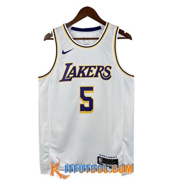 Camisetas NBA Los Angeles Lakers (AYTON #5) 2025/26 Blanco/Violeta/Amarillo