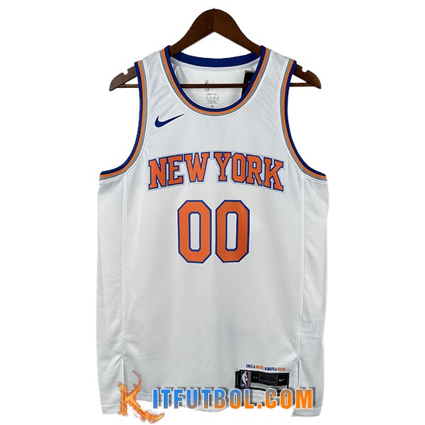 Camisetas NBA New York Knicks (CLARKSON #00) 2025/26 Blanco/Naranja