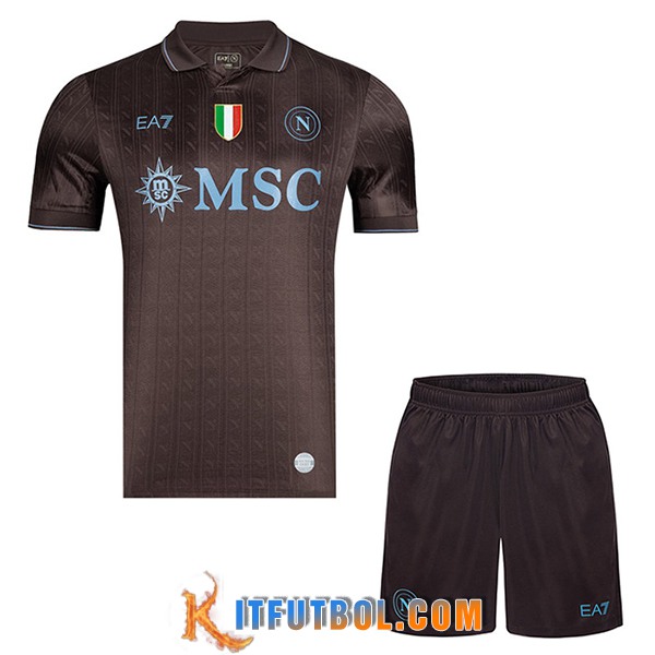 Camisetas Futbol SSC Napoli Tercera + Cortos 2025/2026
