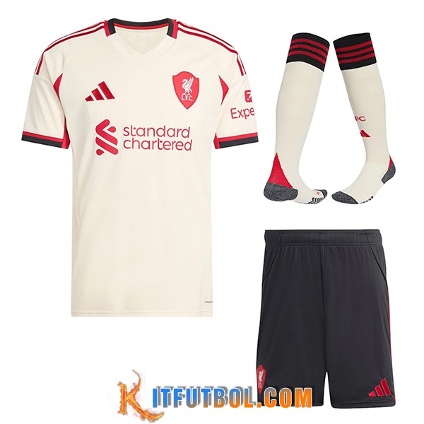 Camisetas Futbol FC Liverpool Segunda (Cortos + Calcetines) 2025/2026