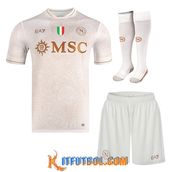 Camisetas Futbol SSC Napoli Segunda (Cortos + Calcetines) 2025/2026