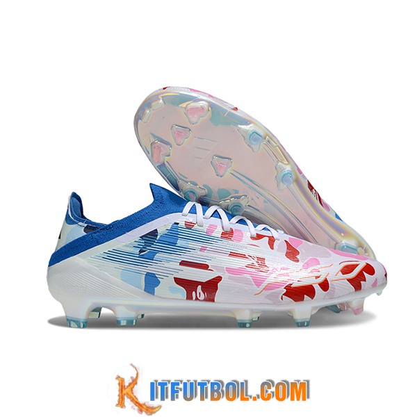 Adidas Botas De Fútbol F50 Elite FG Blanco/Azul/Rosa