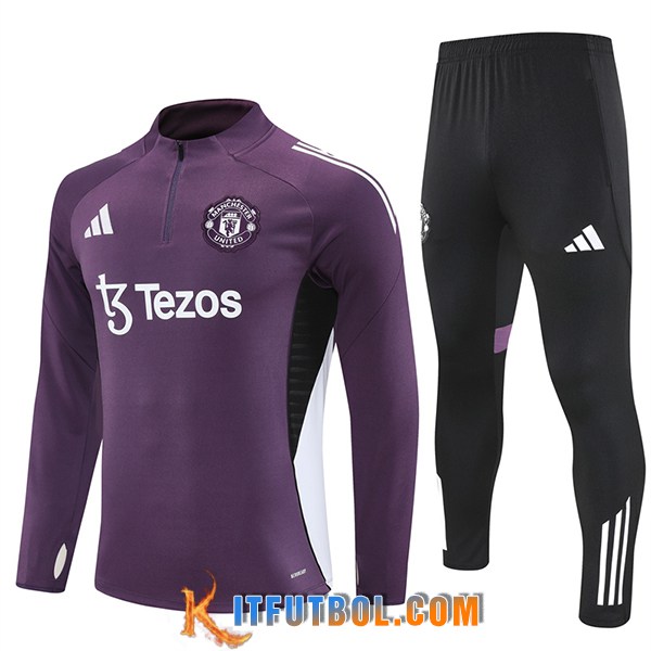 Chandal Equipos De Futbol Manchester United Violeta/Blanco/Negro 2025/2026