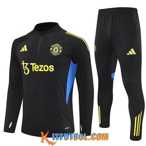 Chandal Equipos De Futbol Manchester United Negro/Amarillo/Azul 2025/2026