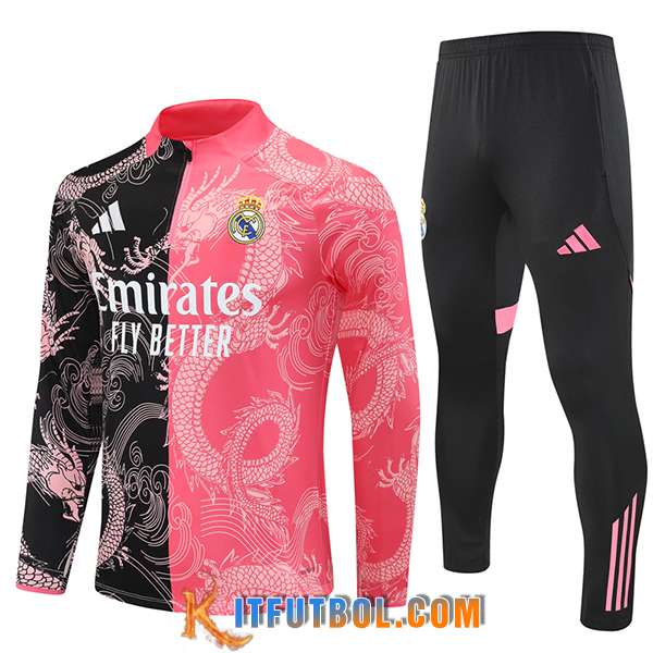 Chandal Equipos De Futbol Real Madrid Negro/Rosa/Blanco 2025/2026