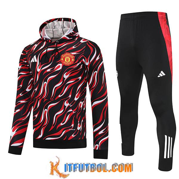 Chaqueta Con Capucha Chandal Manchester United Rojo/Negro/Blanco 2025/2026