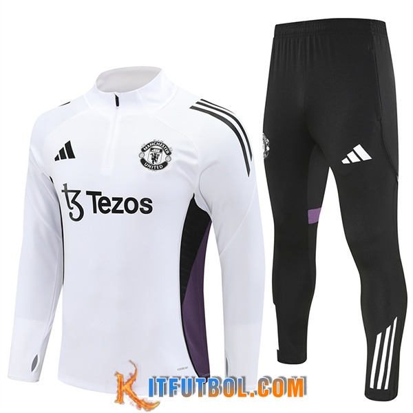 Chandal Equipos De Futbol Manchester United Blanco/Violeta/Negro 2025/2026