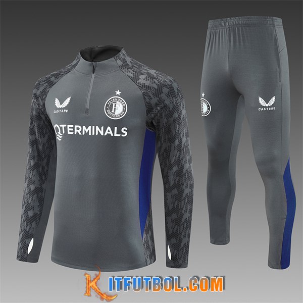 Chandal Equipos De Futbol Feyenoord Ninos Gris/Azul 2025/2026