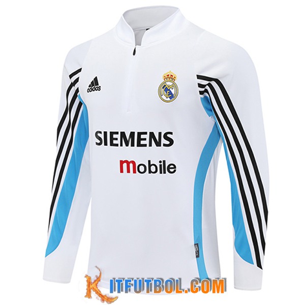 Sudadera De Entrenamiento Real Madrid Blanco/Azul/Negro 2025/2026