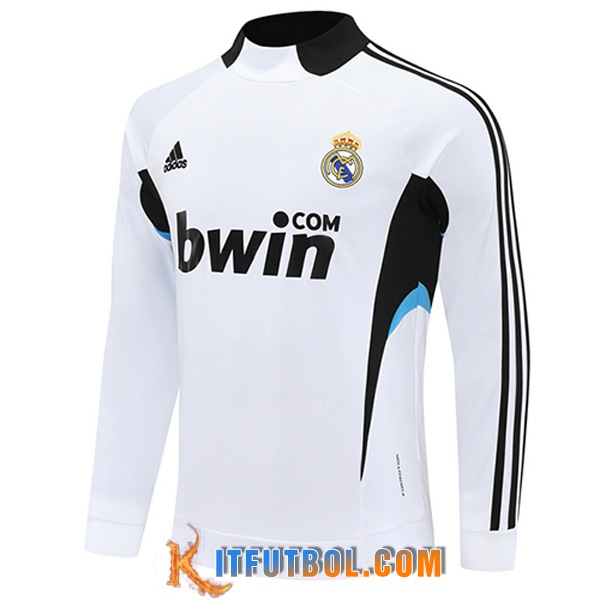Sudadera De Entrenamiento Real Madrid Blanco/Negro/Azul 2025/2026