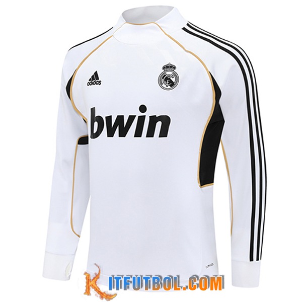 Sudadera De Entrenamiento Real Madrid Blanco/Negro/Amarillo 2025/2026