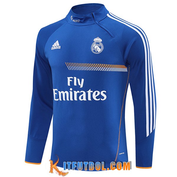 Sudadera De Entrenamiento Real Madrid Azul/Blanco/Naranja 2025/2026