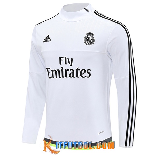 Sudadera De Entrenamiento Real Madrid Blanco/Negro/Verde 2025/2026 -02