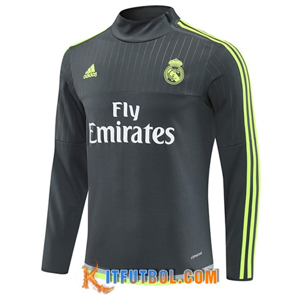 Sudadera De Entrenamiento Real Madrid Gris/Verde 2025/2026