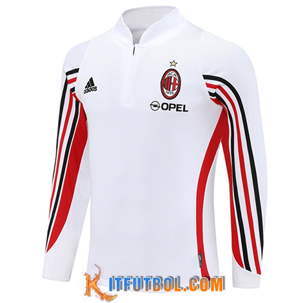Sudadera De Entrenamiento AC Milan Blanco/Rojo/Negro 2025/2026