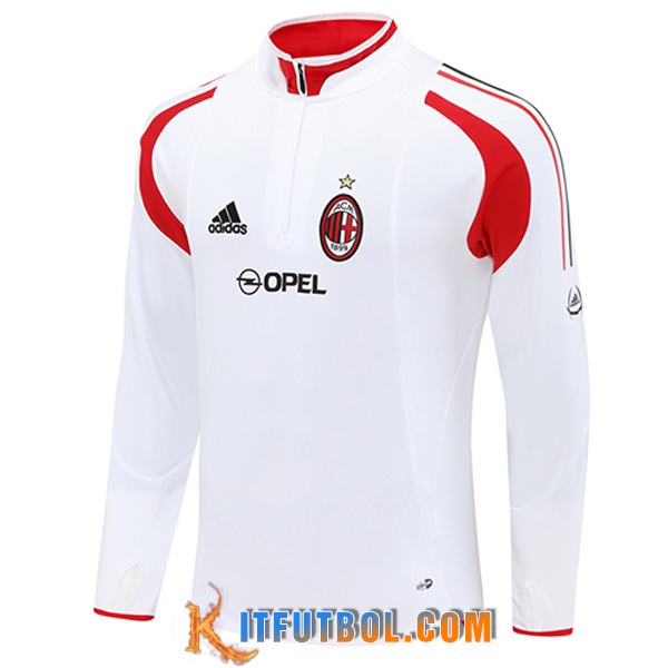 Sudadera De Entrenamiento AC Milan Blanco/Rojo 2025/2026