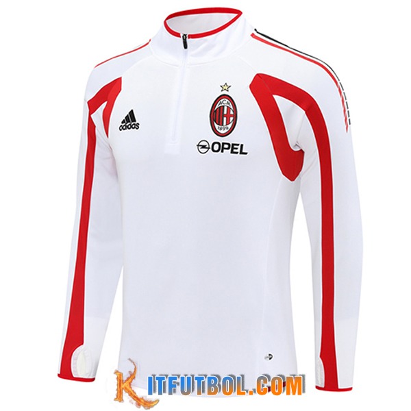 Sudadera De Entrenamiento AC Milan Blanco/Rojo 2025/2026 -02