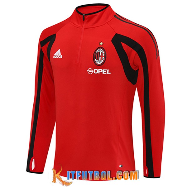 Sudadera De Entrenamiento AC Milan Rojo/Negro 2025/2026 -02