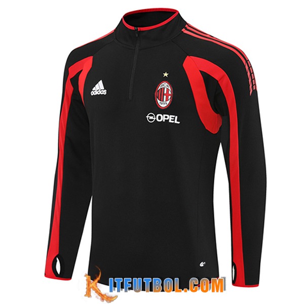 Sudadera De Entrenamiento AC Milan Negro/Rojo 2025/2026 -02
