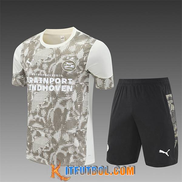 Camiseta Entrenamiento PSV Eindhoven Ninos Beige/Marrón 2025/2026