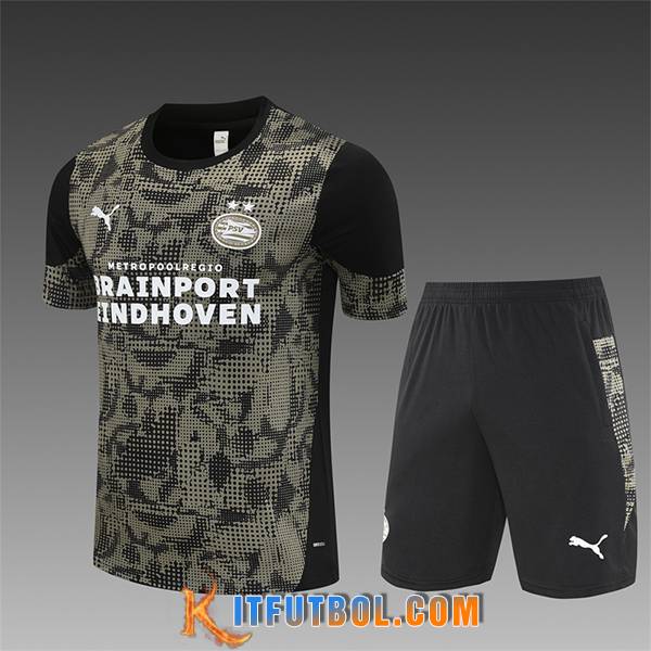 Camiseta Entrenamiento PSV Eindhoven Ninos Marrón/Negro 2025/2026