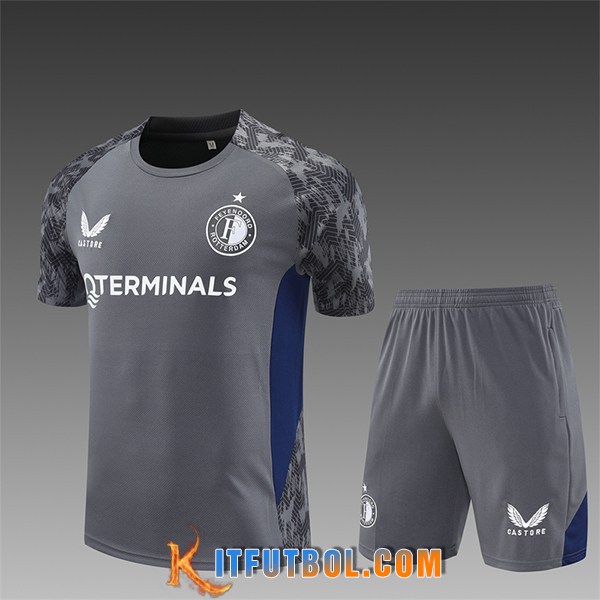 Camiseta Entrenamiento Feyenoord Ninos Gris/Azul 2025/2026
