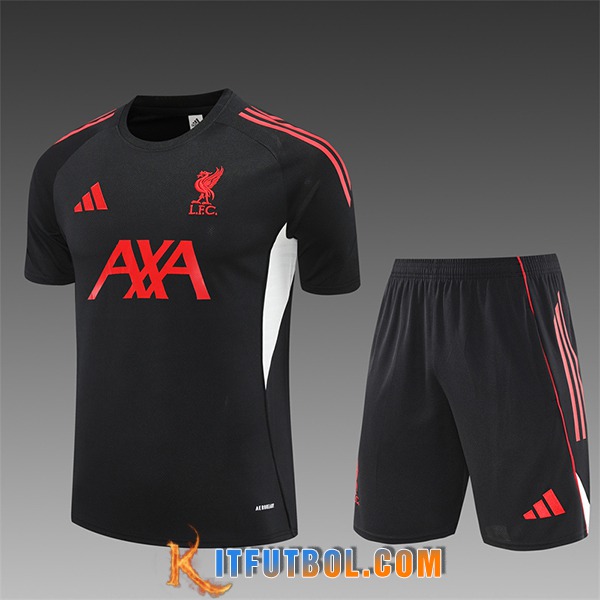 Camiseta Entrenamiento FC Liverpool Ninos Negro/Rojo 2025/2026