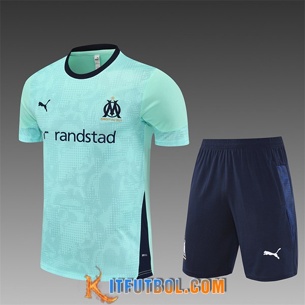 Camiseta Entrenamiento Marsella Ninos Verde/Negro 2025/2026