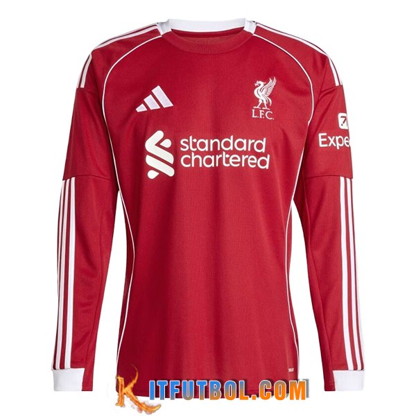 Nueva Camisetas De Futbol FC Liverpool Primera Manga Largas 2025/2026