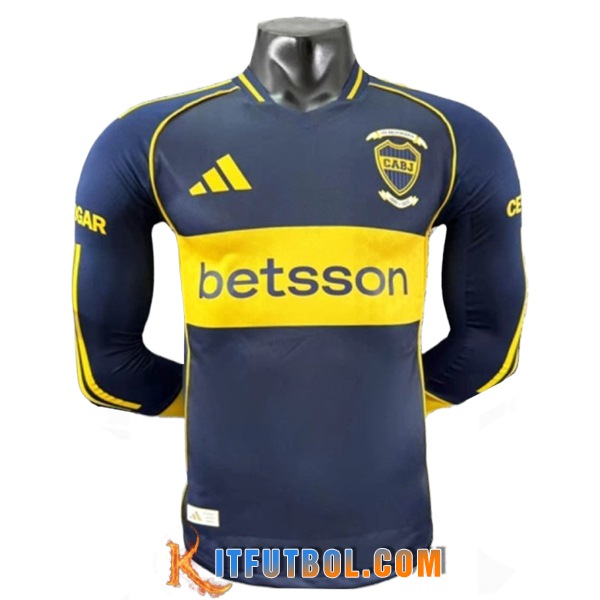 Nueva Camisetas De Futbol Boca Juniors Primera Manga Largas 2025/2026