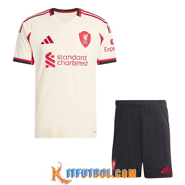 Nueva Camisetas De Futbol FC Liverpool Ninos Segunda 2025/2026